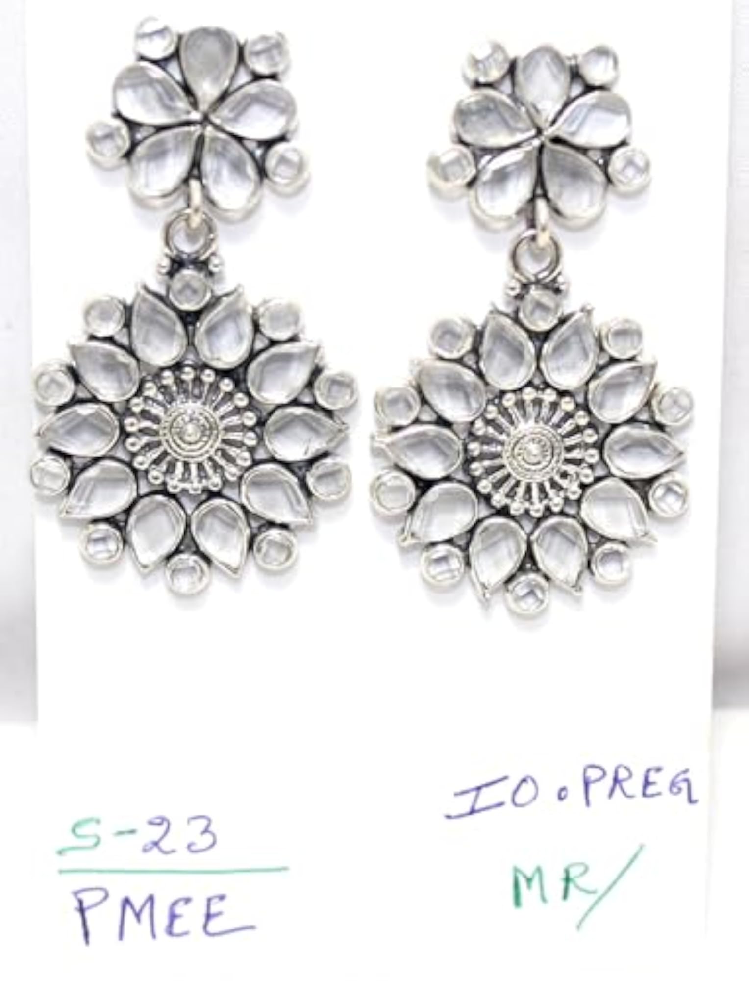 Dangle Earrings 925 Sterling Silver Cubic Zirconia CZ